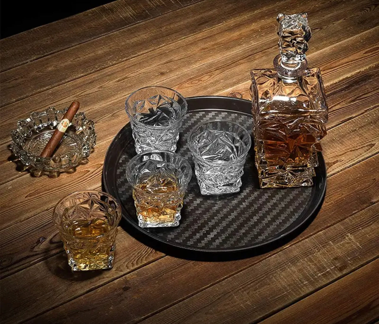Rocked Up 6-Piece Decanter Set