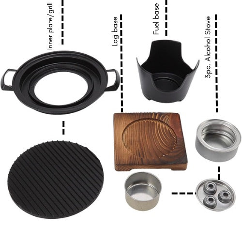 Round, Smokeless Tabletop Hibachi Grill