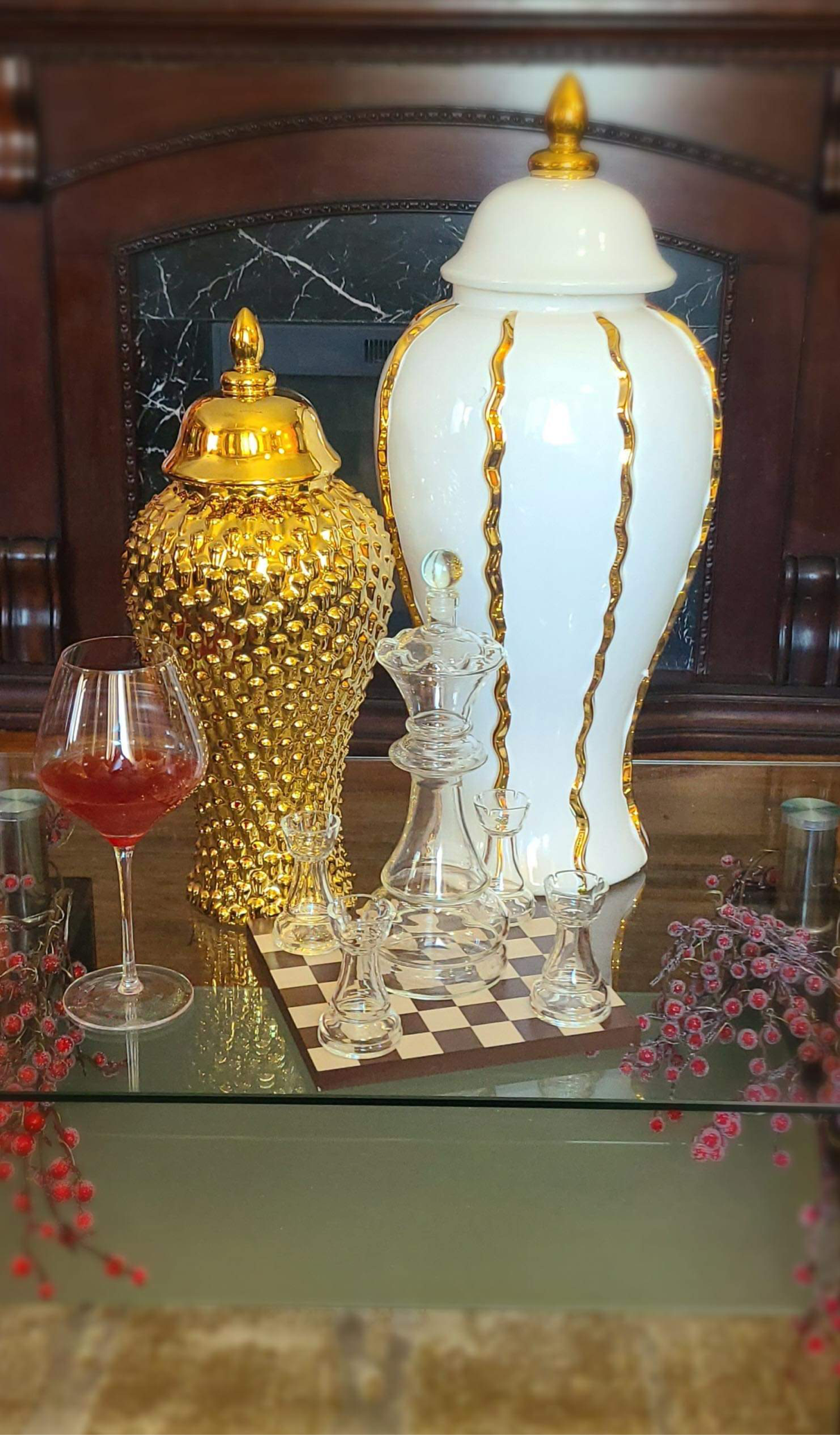 Queen Gambit 6-Piece Decanter Set