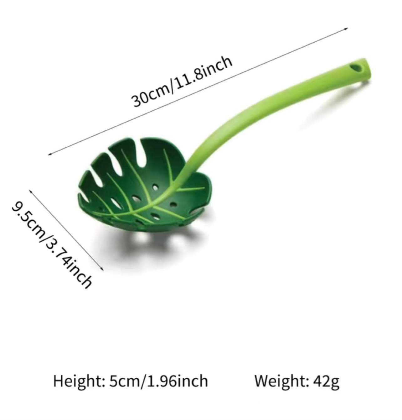 "Green Monstera Leaf" Serving Spoon