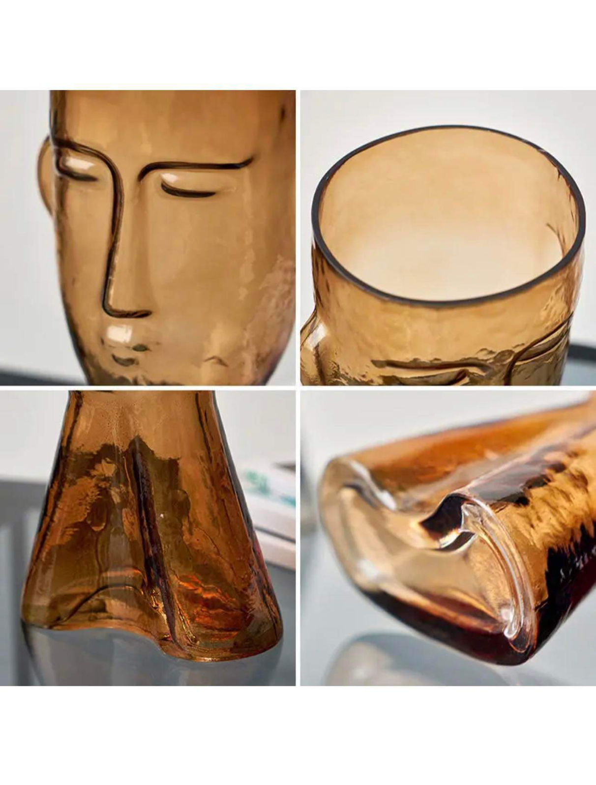 2-Face Modern Glass Vase Set