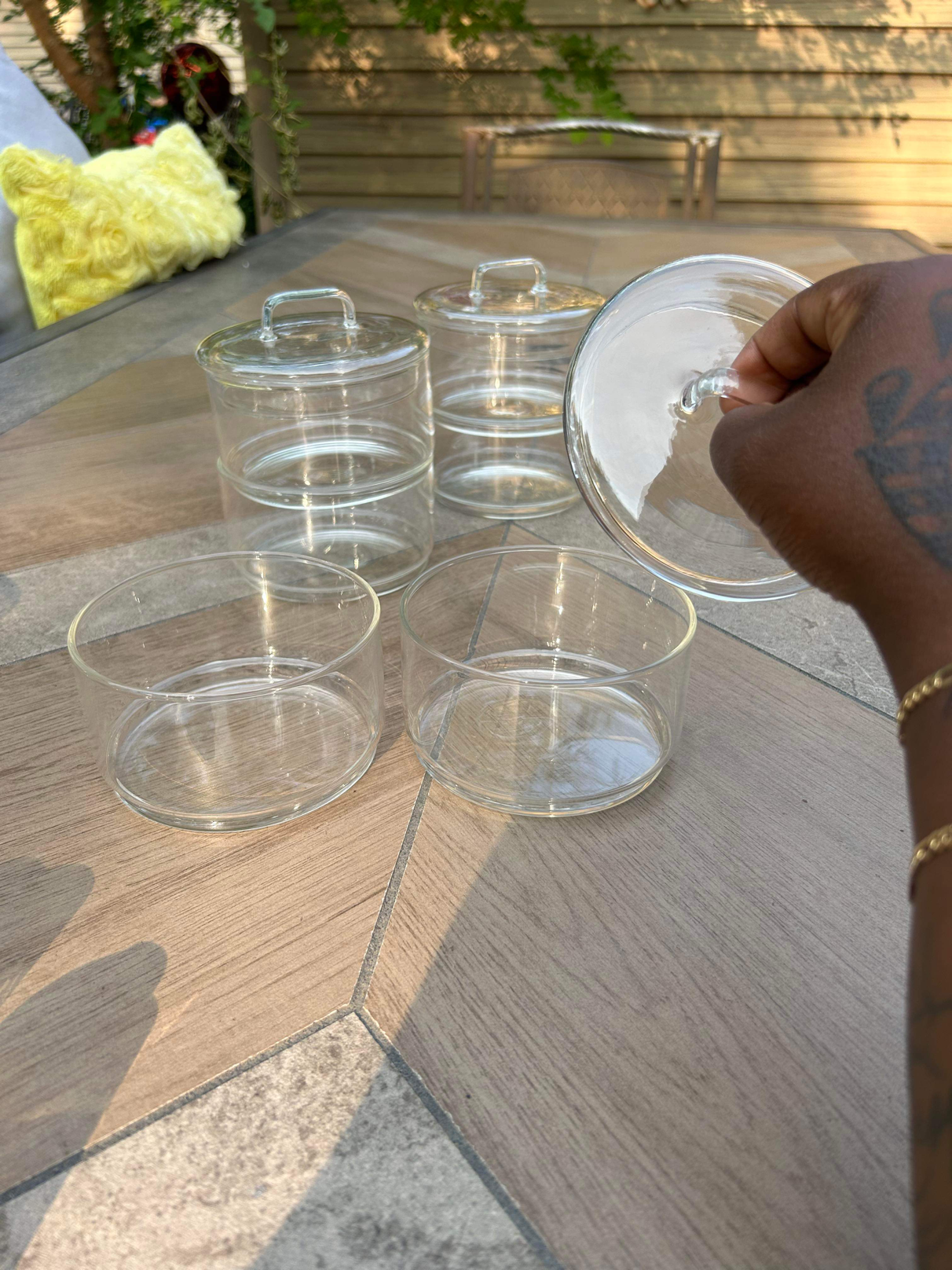 Stackable Glass Bowl Set