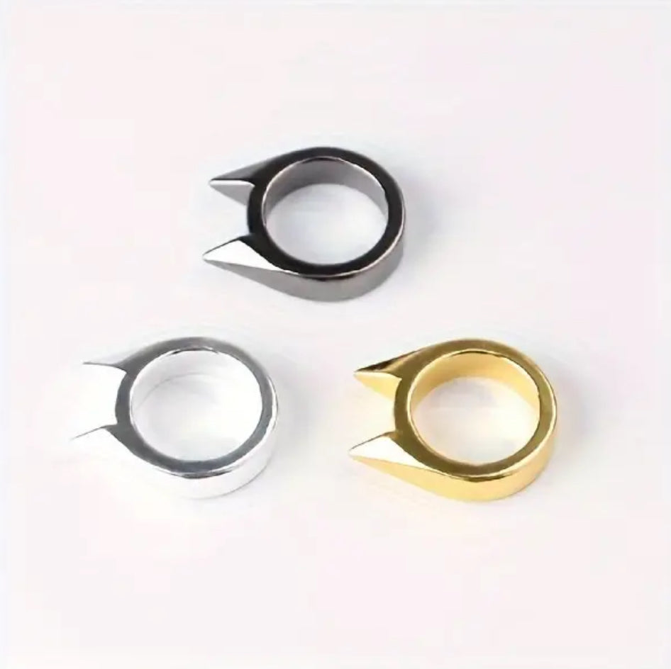 1pc Stylish FASHION Metal Cute Cat Head Ring - Unisex, Durable Stainless Steel Animal Ring, Durable and Rust Resistant, One Size