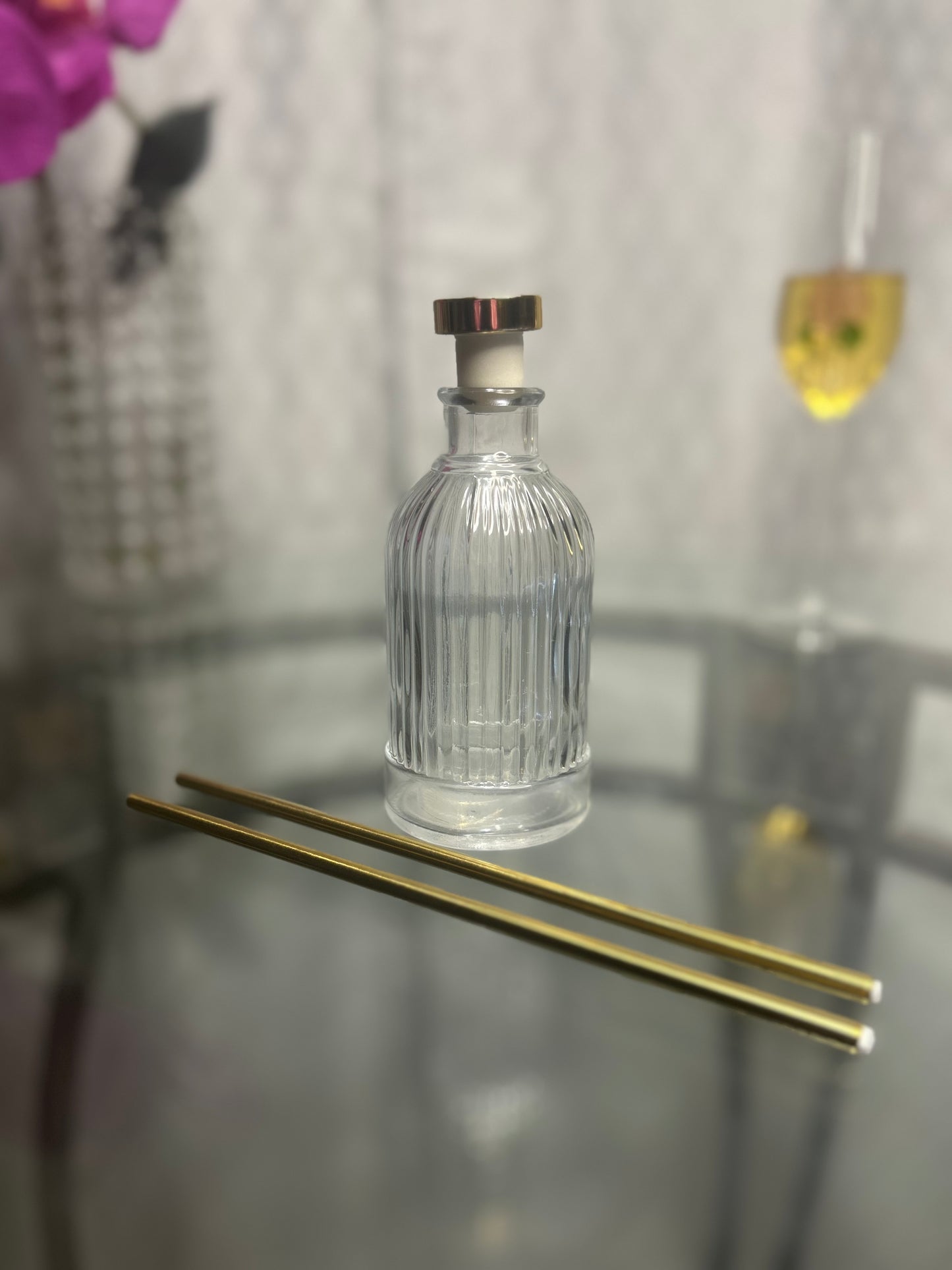 Eternal In A Bottle Candlestick Vase Set With Cork Lid| Romantic Aromatherapy Oil Lamp Eternal Flame Glass Candle Holder Set with Stainless Steel Fiberglass Wicks - Decorative Home & Wedding Decor, Long Lasting