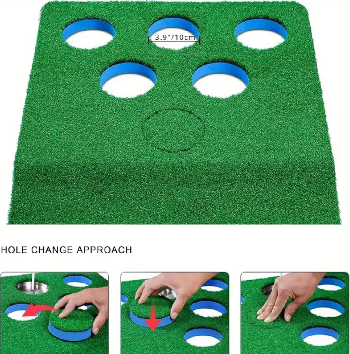 PGM Golf Pong Game Set | Putting Mat With 2 End Rectangle Ball Catch, 8 Golf Balls, 2 Golf Cups & Flags, 1 Portable Bag | Professional Quality | Portable Indoor & Outdoor Use | 17.7” x 137.8” (Putters Not Included)