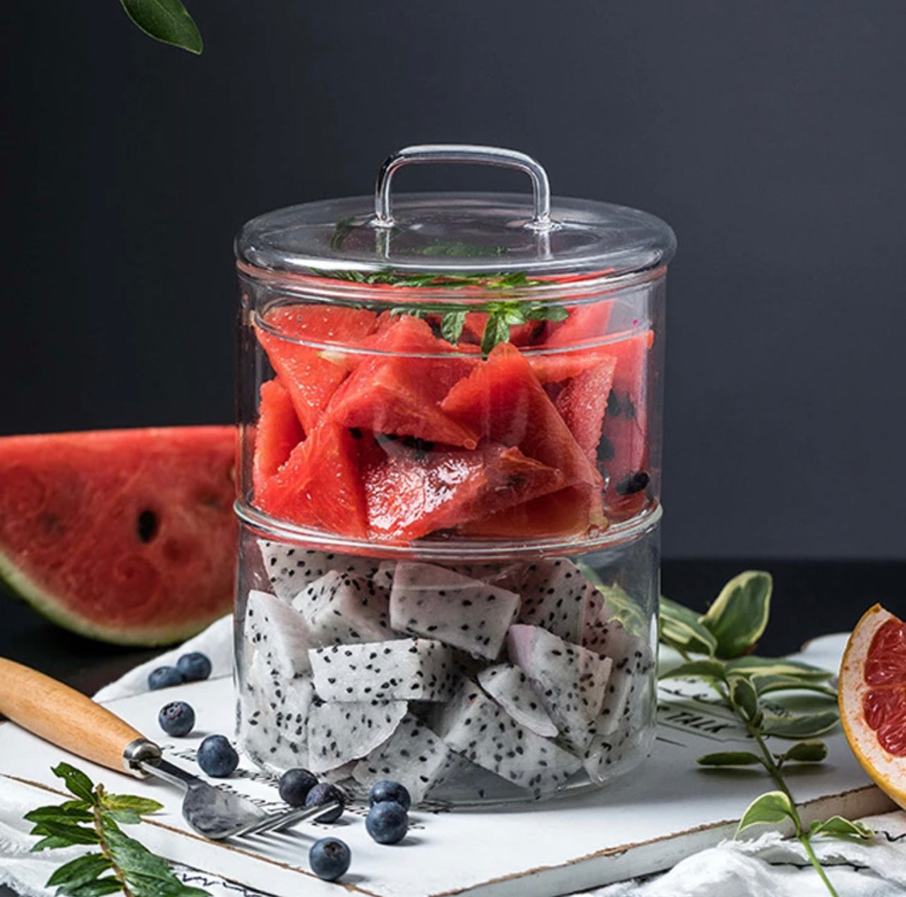 Stackable Glass Bowl Set