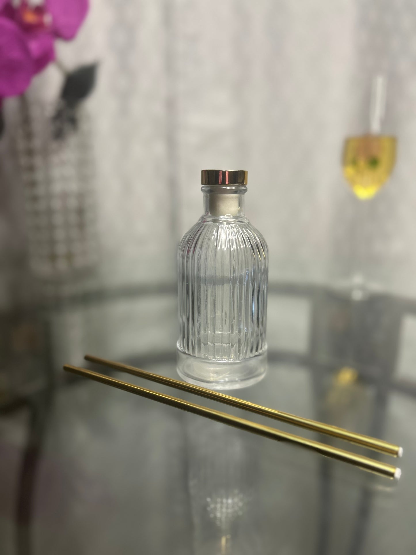 Eternal In A Bottle Candlestick Vase Set With Cork Lid| Romantic Aromatherapy Oil Lamp Eternal Flame Glass Candle Holder Set with Stainless Steel Fiberglass Wicks - Decorative Home & Wedding Decor, Long Lasting