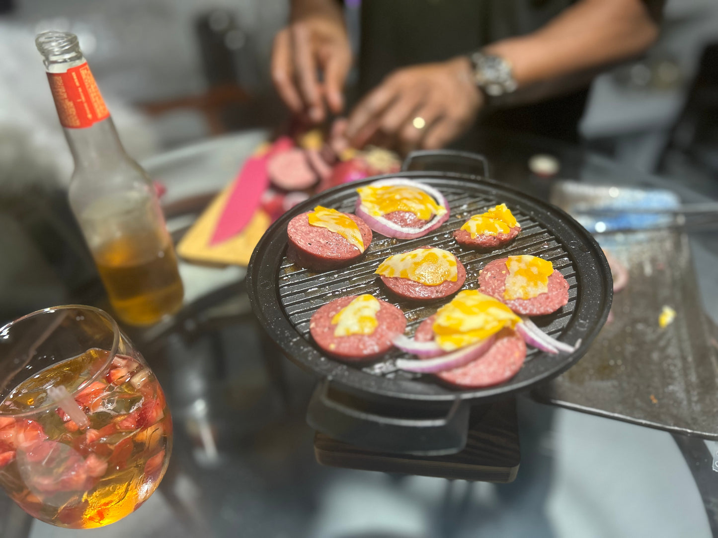 Round, Smokeless Tabletop Hibachi Grill