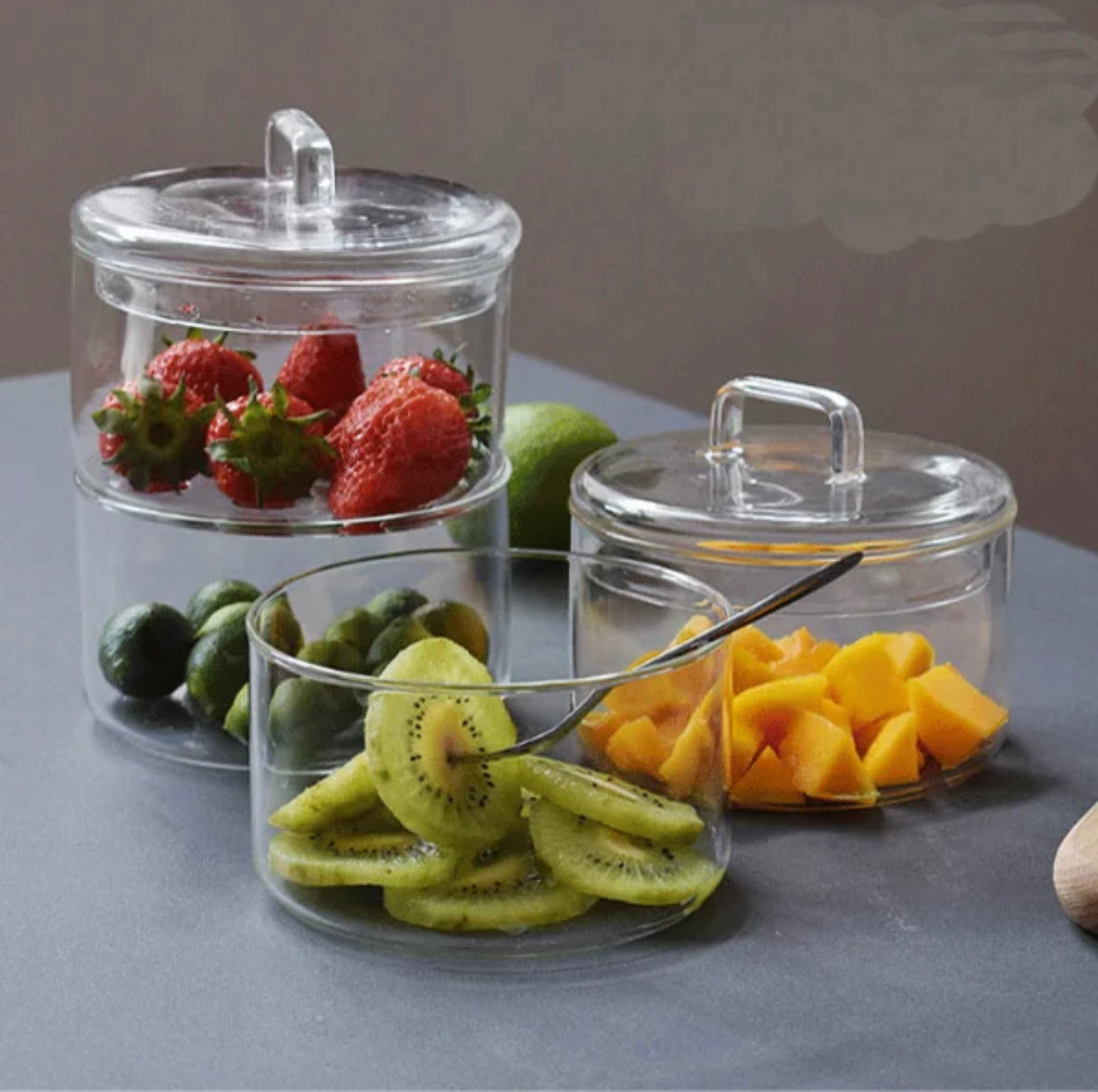 Stackable Glass Bowl Set