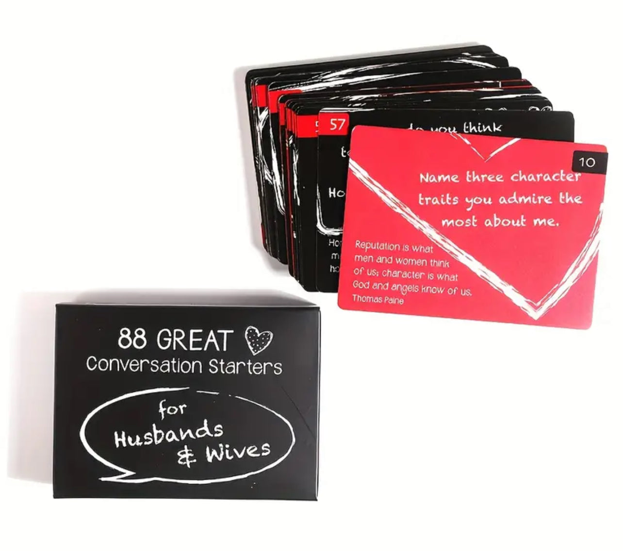 88 Great Date Night Conversation Starter Cards, For Spouses and Partners