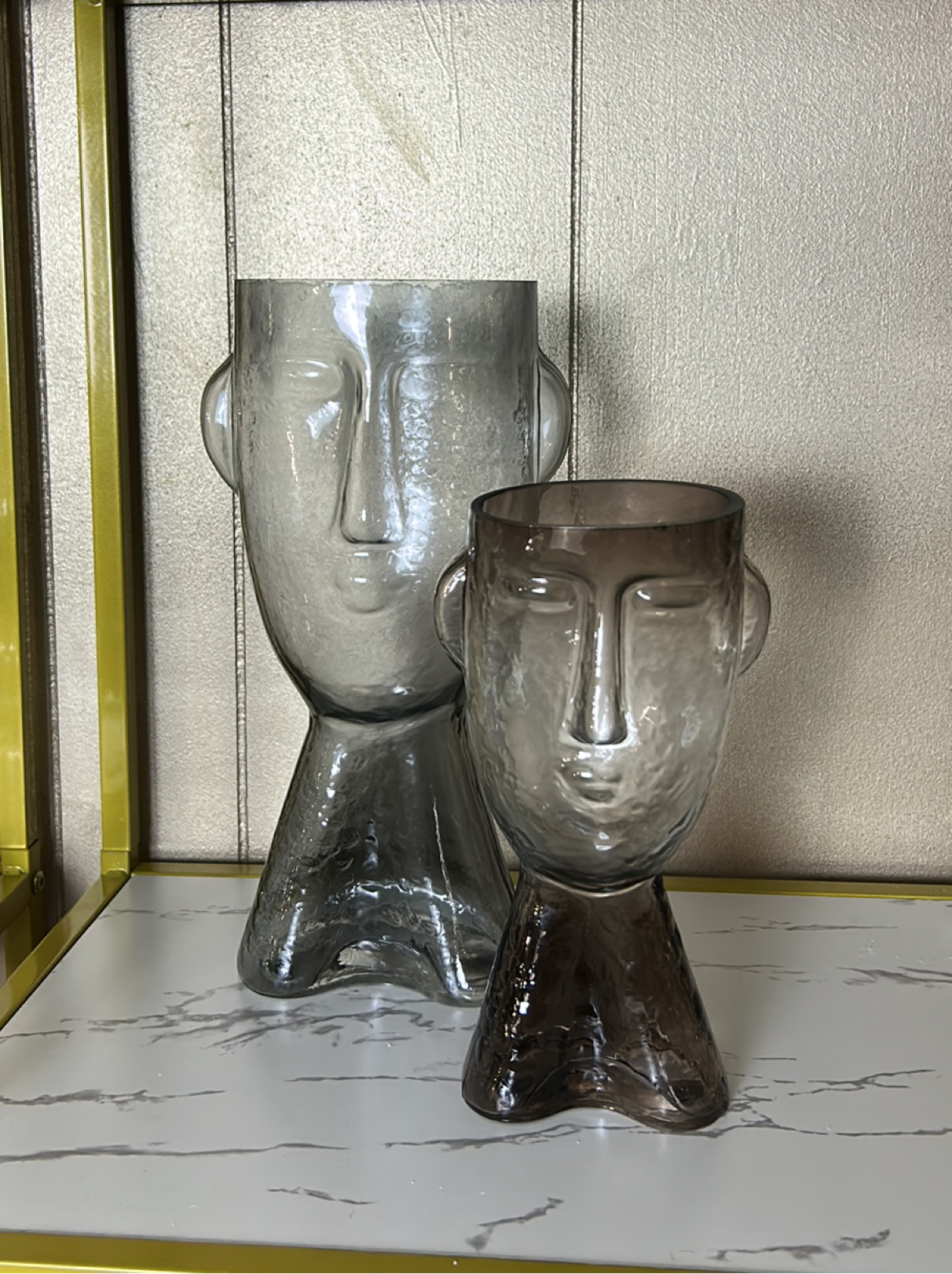 2-Face Modern Glass Vase Set