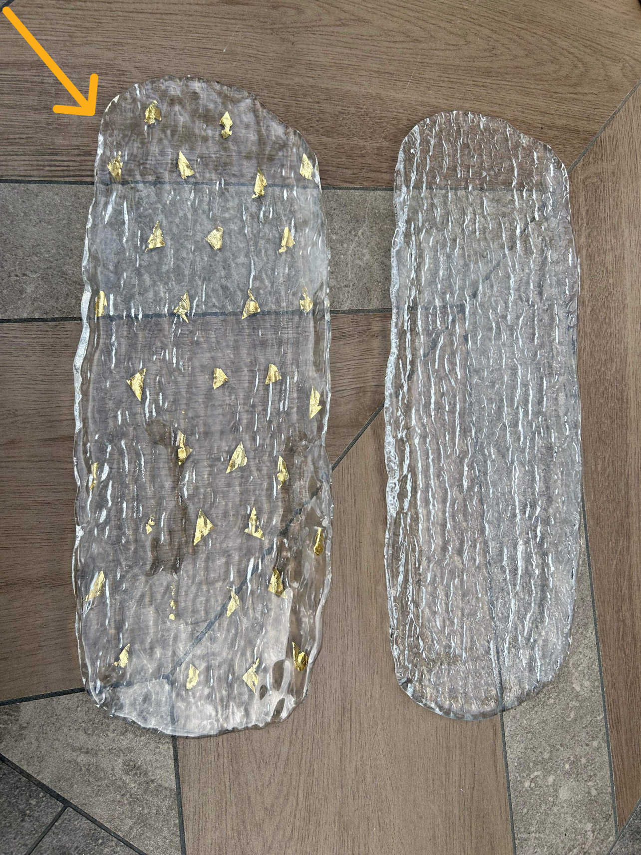 19.5inch Glass Glacier Appetizer Tray