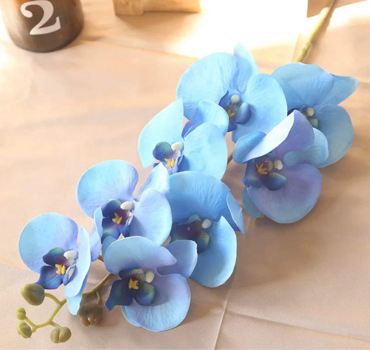 41in, 9-Head Vibrant Long Stem Orchid Flowers
