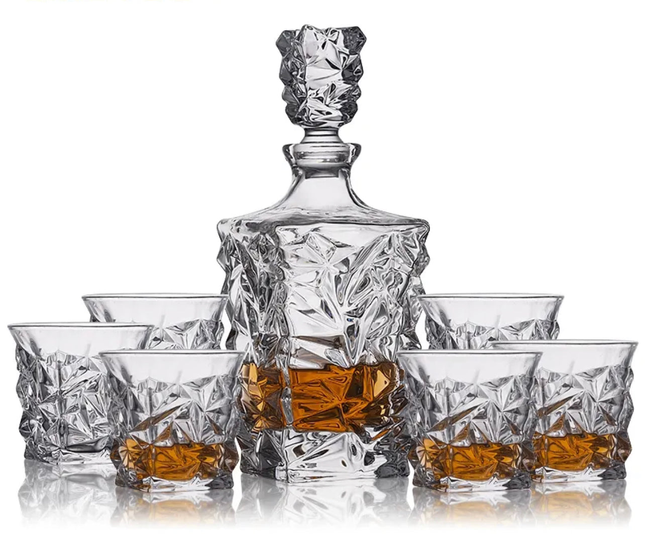 Rocked Up 6-Piece Decanter Set