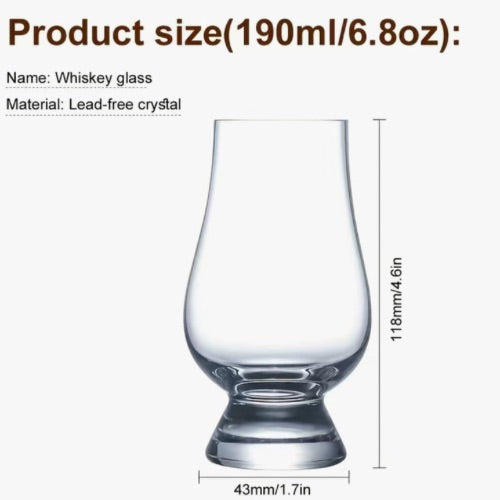 6.8oz Sniff-N-Sip Crystal Bourbon Glass Set