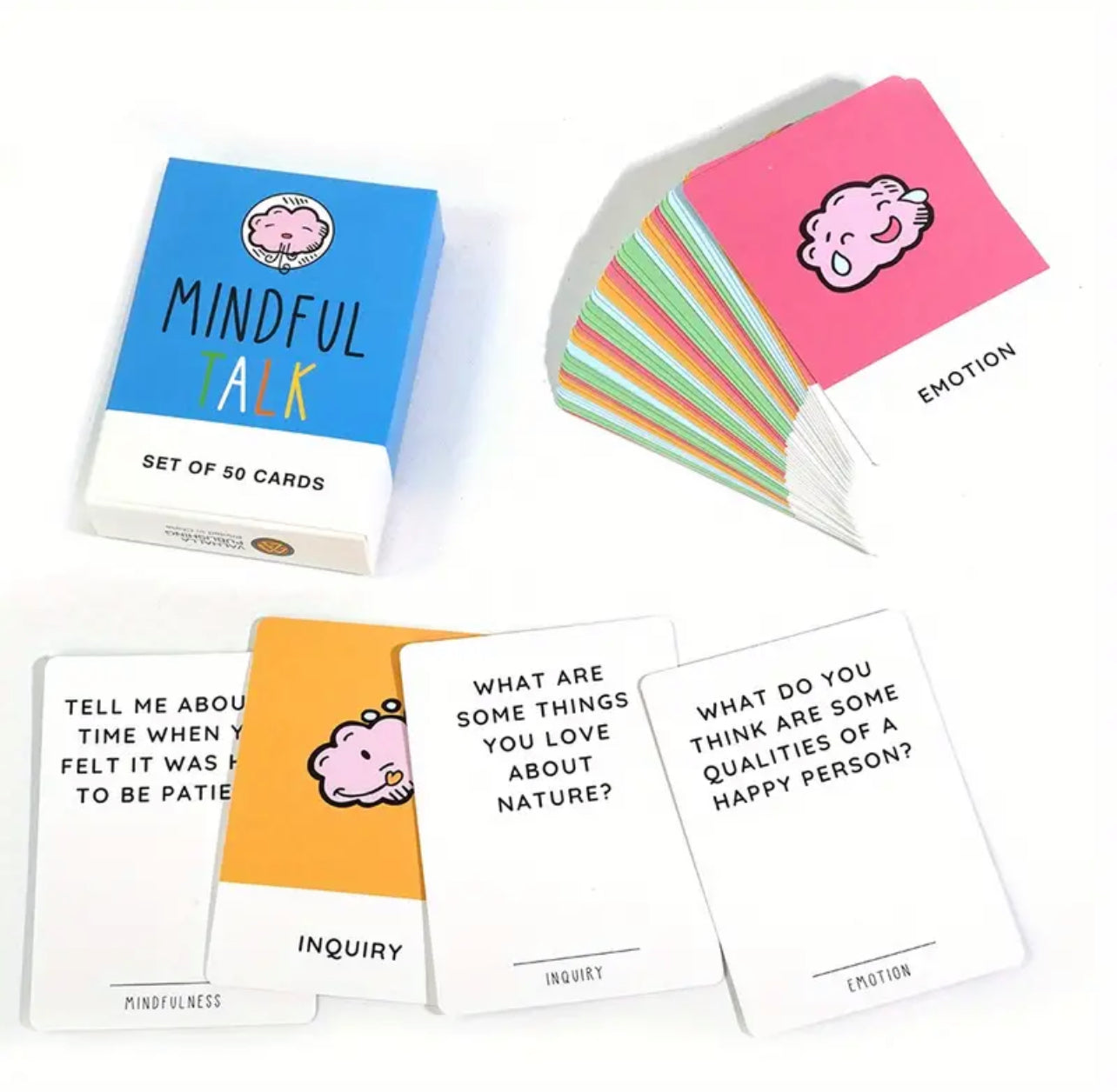 50 Mindful Talk Conversation Starter Cards For Spouse, Partners, Children, and Friends