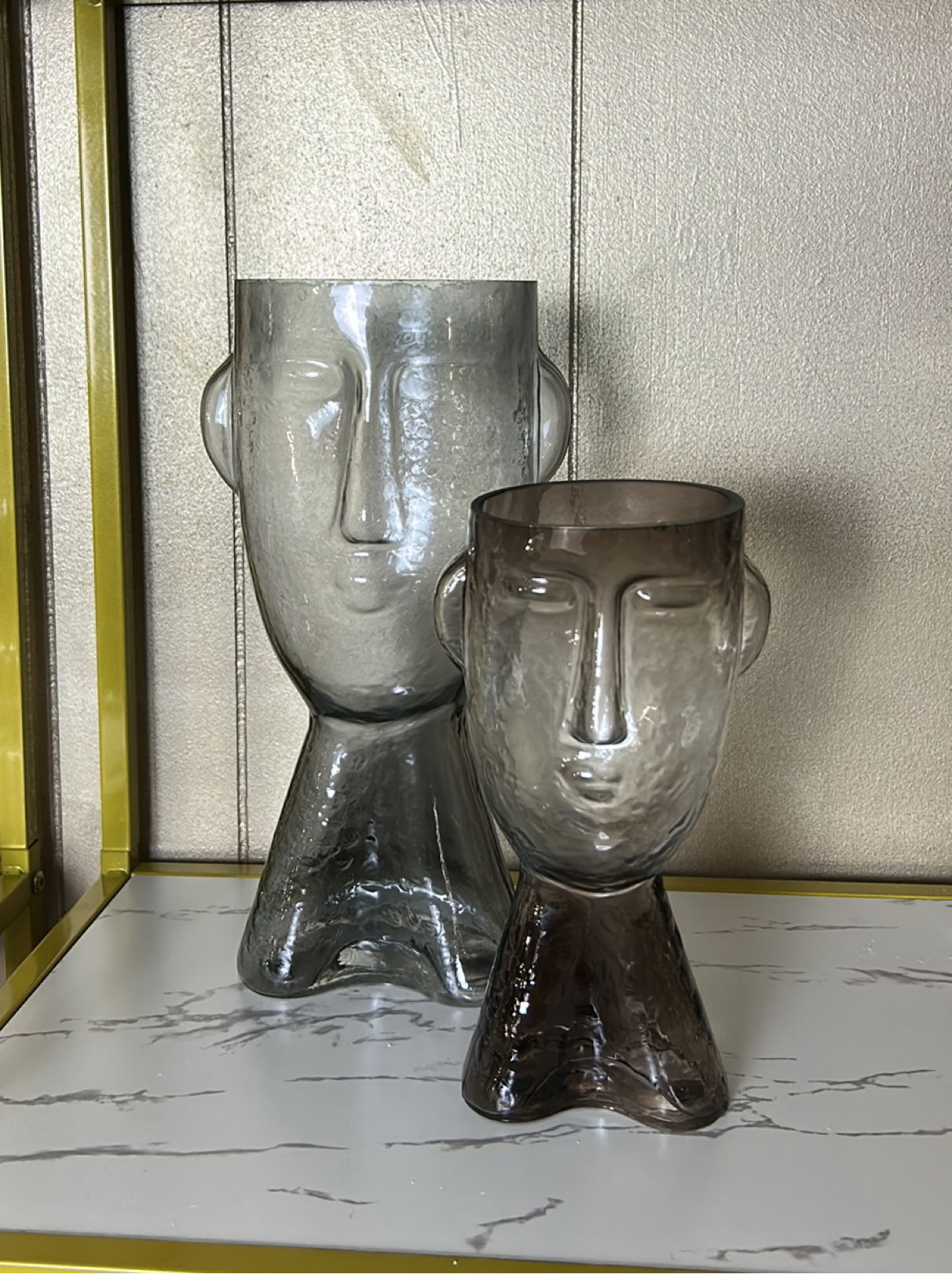 2-Face Glass Vase Set