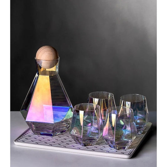 Over the Rainbow 5-Piece Glass Decanter Set